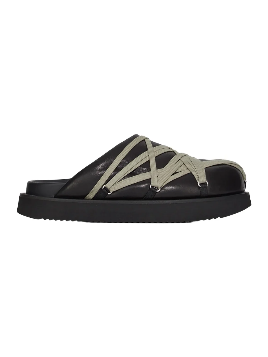 Rick Owens Men's Megalace Leather Slides