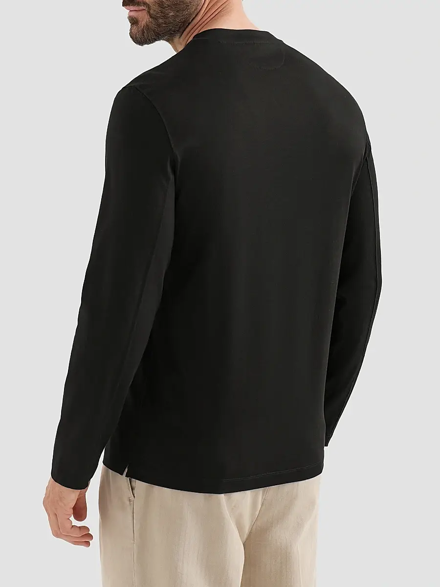 Brunello Cucinelli Men's Cotton Jersey Long Sleeve Crewneck T-Shirt | Thumbnail 3 Brunello Cucinelli Men's Cotton Jersey Long Sleeve Crewneck T-Shirt | Thumbnail 3