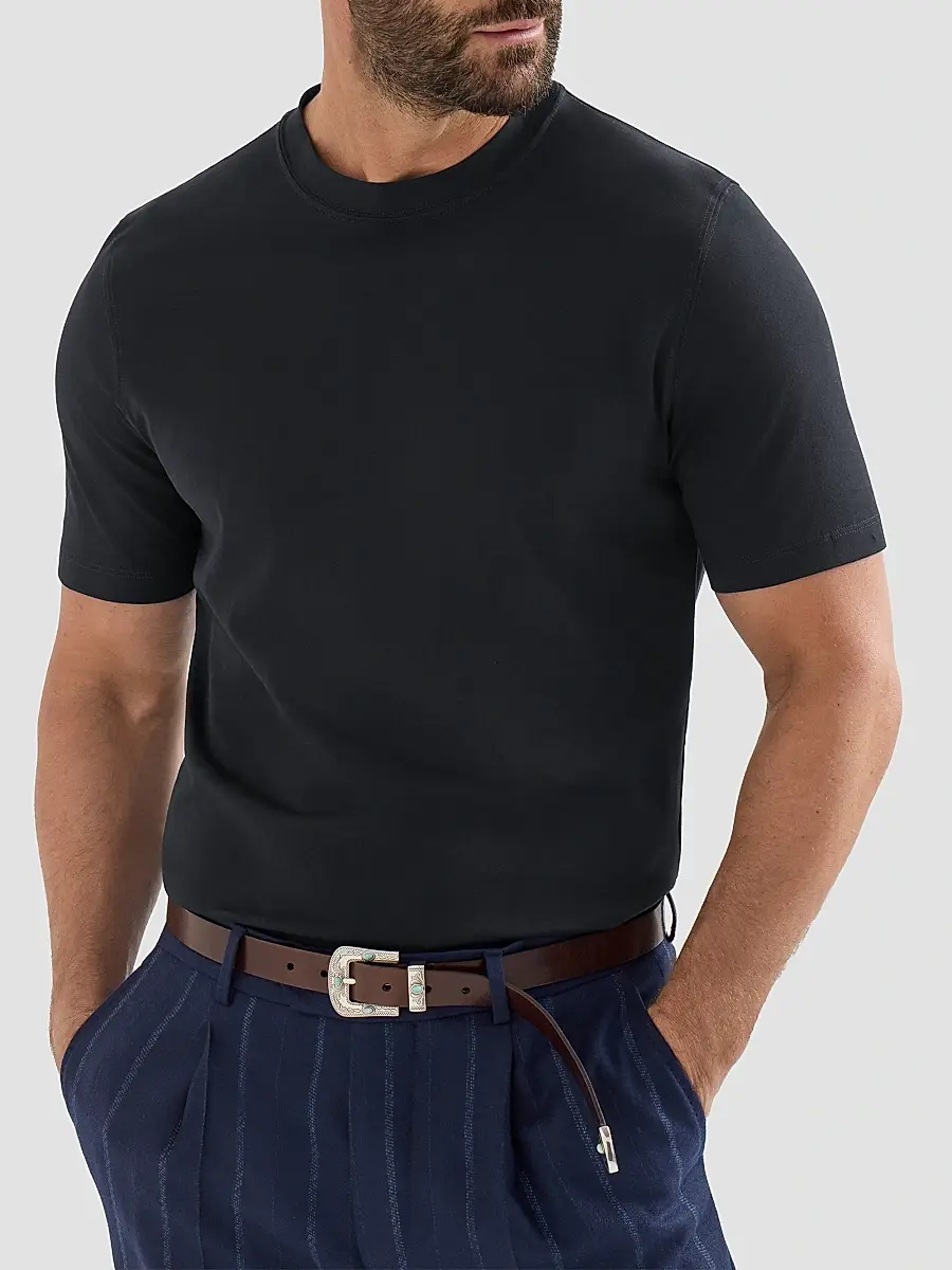 Brunello Cucinelli Men's Cotton Jersey Crewneck T-Shirt | Thumbnail 4