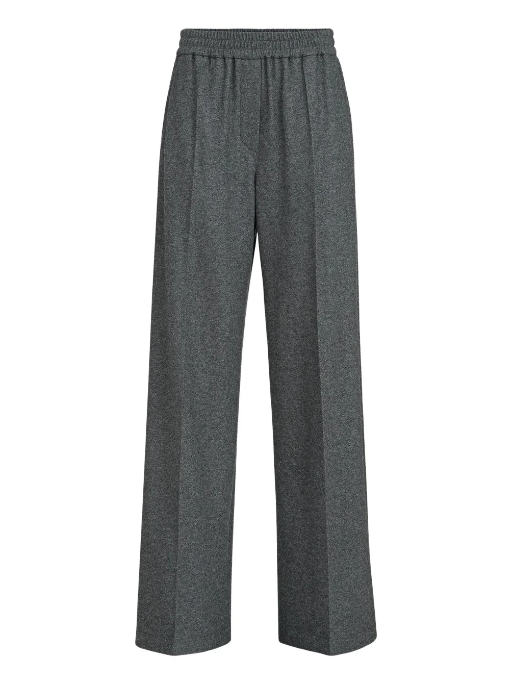 Brunello Cucinelli Women's Cashmere Jersey Pleated Wide Track Trousers