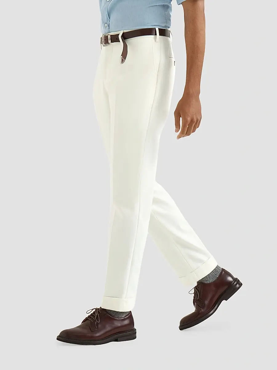 Brunello Cucinelli Men's Cotton and Virgin Wool Gabardine Italian Fit Trousers | Thumbnail 3 Brunello Cucinelli Men's Cotton and Virgin Wool Gabardine Italian Fit Trousers | Thumbnail 3