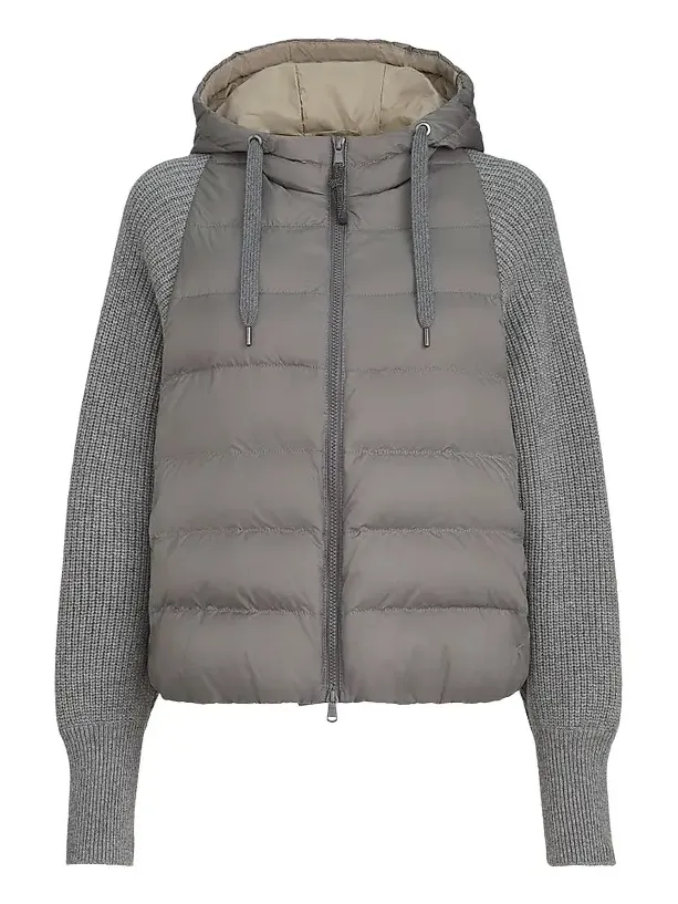 Brunello Cucinelli Women's Water-Resistant Matte Nylon Hooded Down Jacket