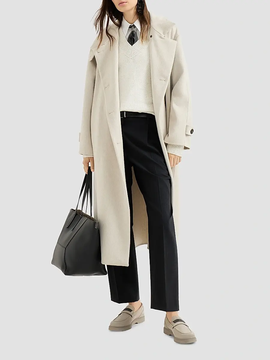 Brunello Cucinelli Women's Cashmere and Silk Diamond Yarn Sweater | Thumbnail 6 Brunello Cucinelli Women's Cashmere and Silk Diamond Yarn Sweater | Thumbnail 6
