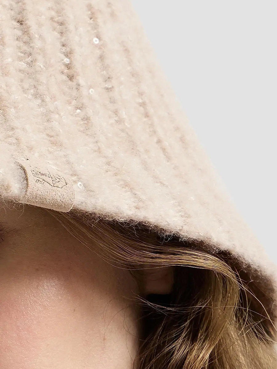 Brunello Cucinelli Women's Cashmere Diamond Yarn Rib Knit Bucket Hat | Thumbnail 3 Brunello Cucinelli Women's Cashmere Diamond Yarn Rib Knit Bucket Hat | Thumbnail 3