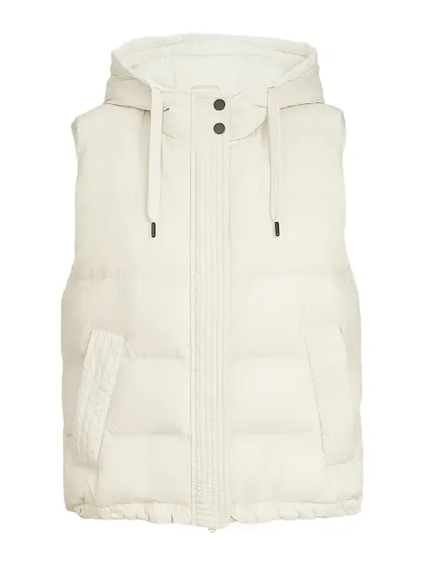 Brunello Cucinelli Women's Lightweight Matte Nylon Down Vest