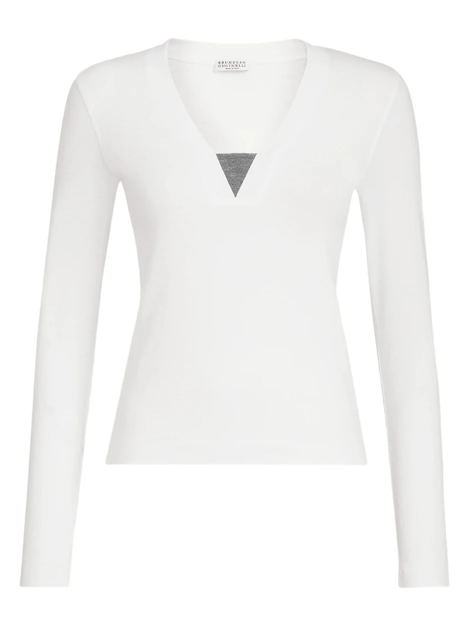 Women's Stretch Cotton Ribbed Jersey Top