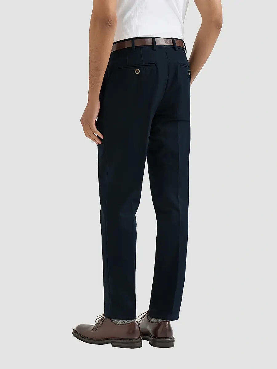 Brunello Cucinelli Men's Cotton and Virgin Wool Gabardine Italian Fit Trousers | Thumbnail 4 Brunello Cucinelli Men's Cotton and Virgin Wool Gabardine Italian Fit Trousers | Thumbnail 4