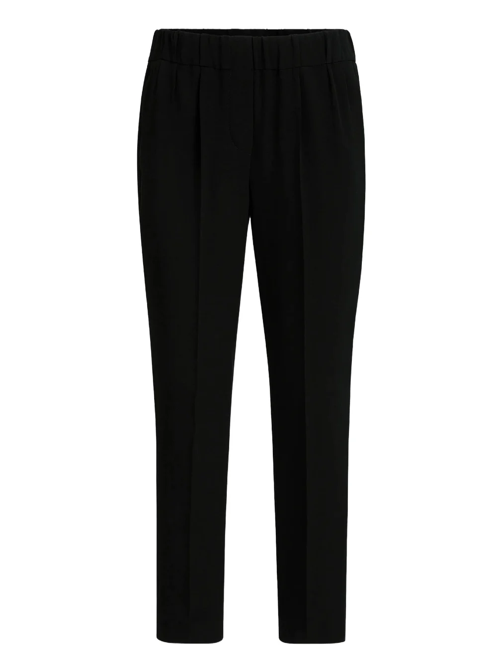 Brunello Cucinelli Women's Silk and Acetate Crêpe Cady Tailored Jogger Trousers