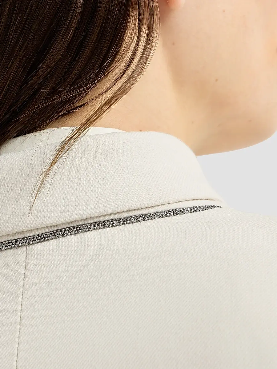 Brunello Cucinelli Women's Comfort Viscose Couture Twill Blazer | Thumbnail 5 Brunello Cucinelli Women's Comfort Viscose Couture Twill Blazer | Thumbnail 5