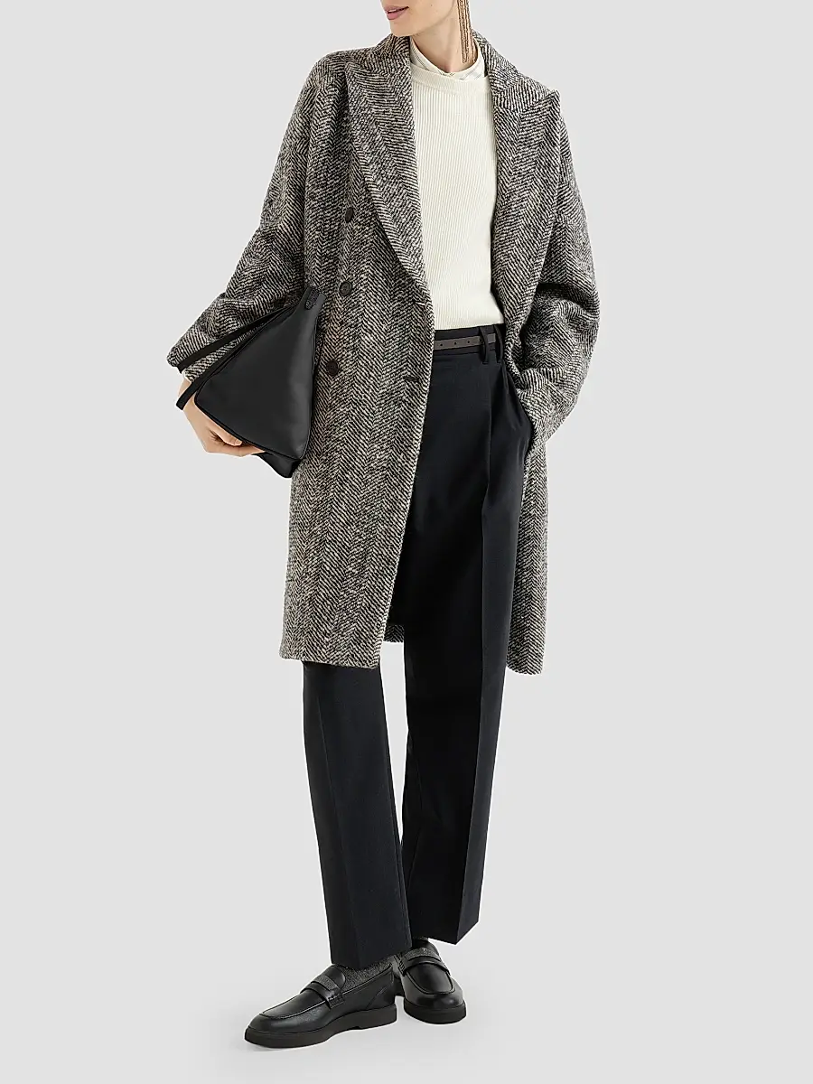 Brunello Cucinelli Women's Tropical Luxury Wool Slouchy Trousers | Thumbnail 6 Brunello Cucinelli Women's Tropical Luxury Wool Slouchy Trousers | Thumbnail 6