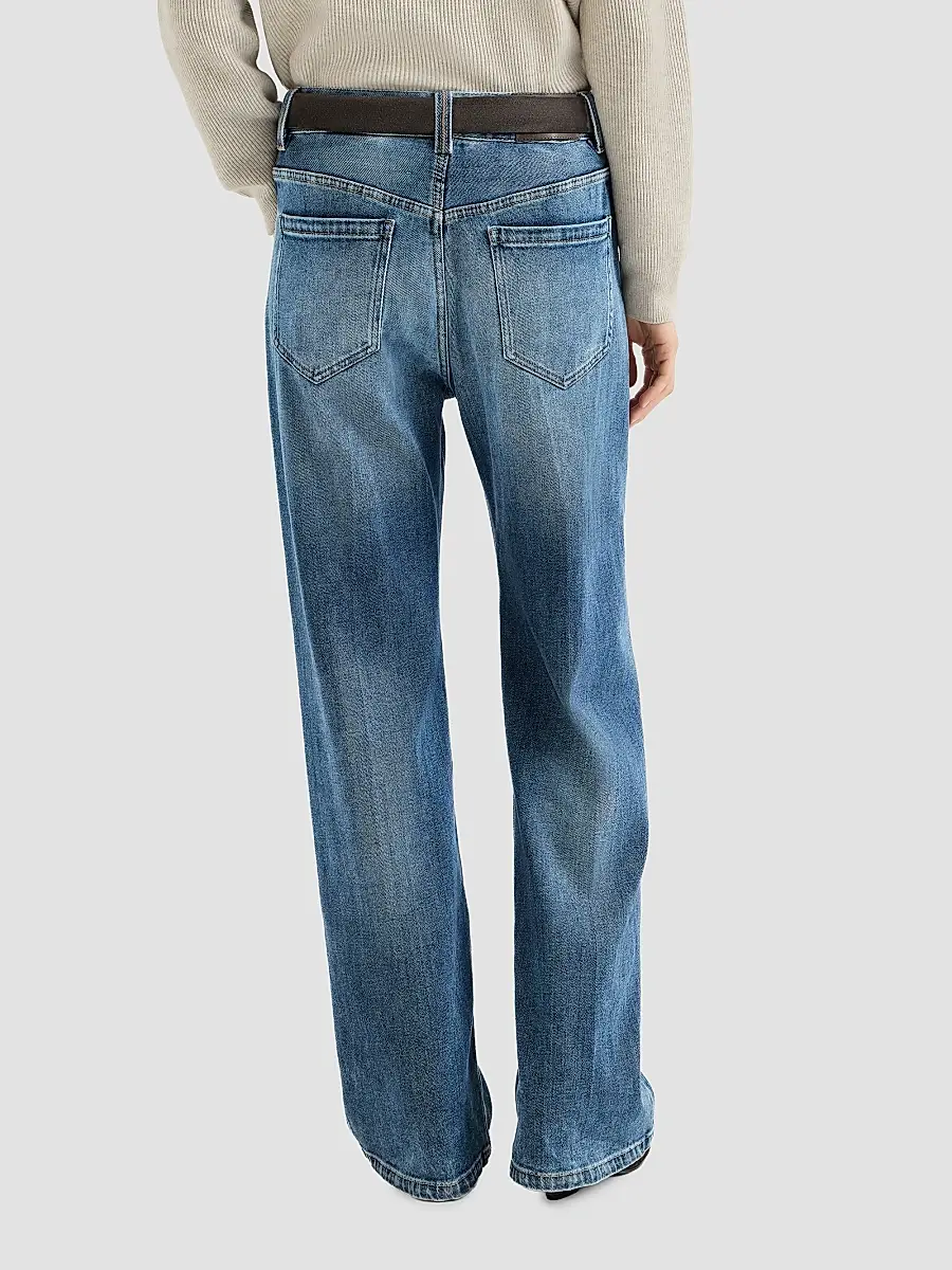 Brunello Cucinelli Women's Comfort Cotton Denim Contemporary Loose Jeans | Thumbnail 3 Brunello Cucinelli Women's Comfort Cotton Denim Contemporary Loose Jeans | Thumbnail 3