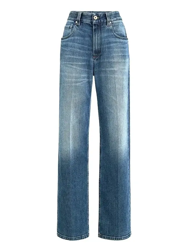 Brunello Cucinelli Women's Comfort Cotton Denim Contemporary Loose Jeans