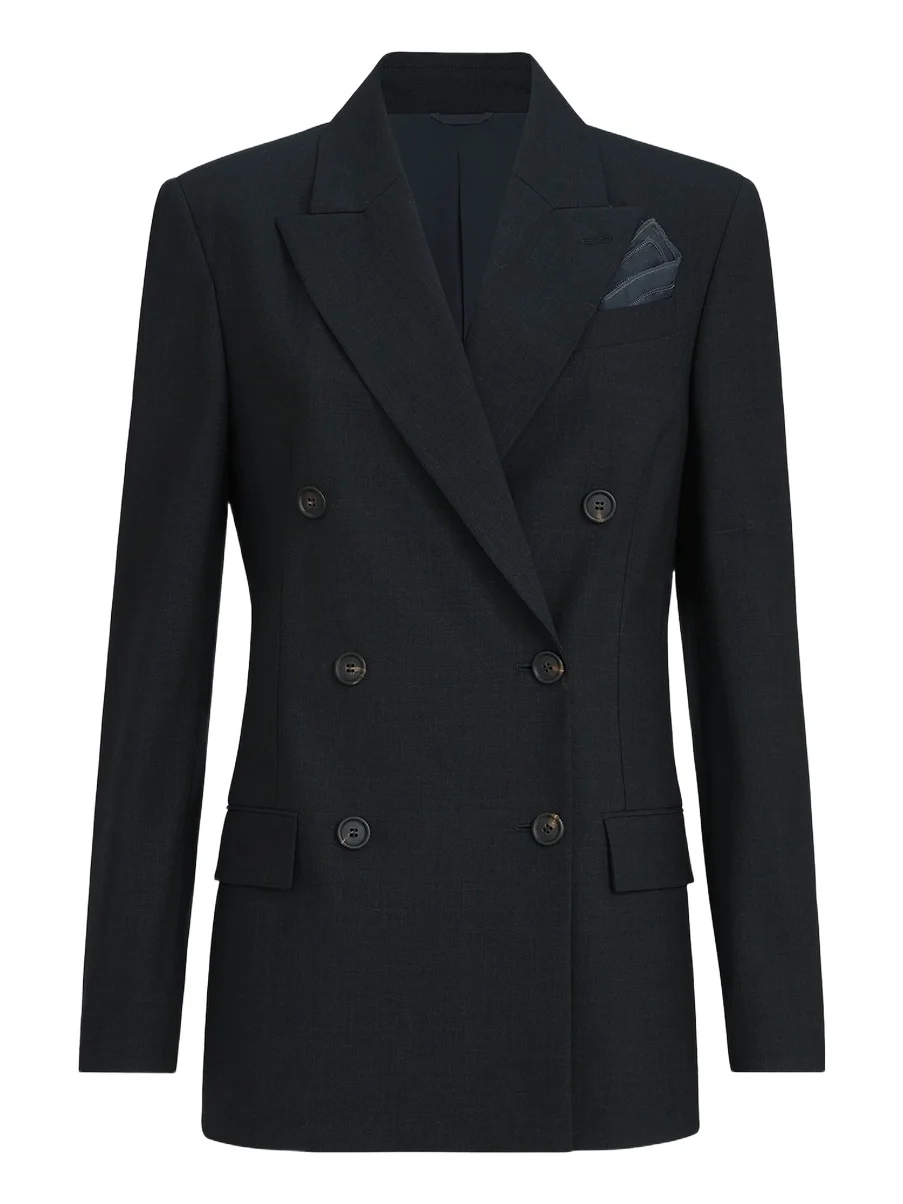 Brunello Cucinelli Women's Tropical Luxury Wool Blazer