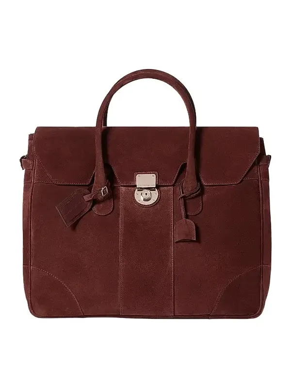Brunello Cucinelli Men's Suede Boston Bag