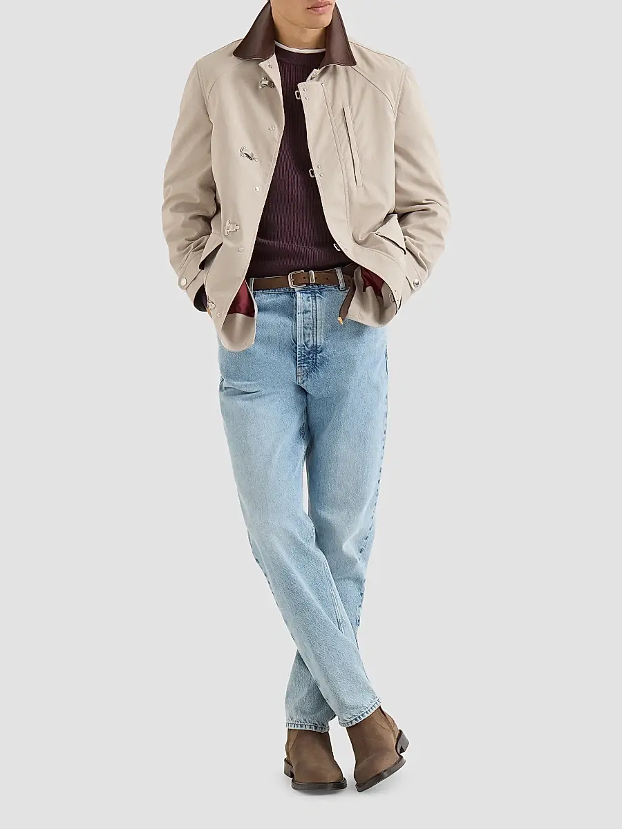 Brunello Cucinelli Men's Cotton English Rib Sweater with Raglan Sleeves - Dark Purple | Thumbnail 6 Brunello Cucinelli Men's Cotton English Rib Sweater with Raglan Sleeves - Dark Purple | Thumbnail 6