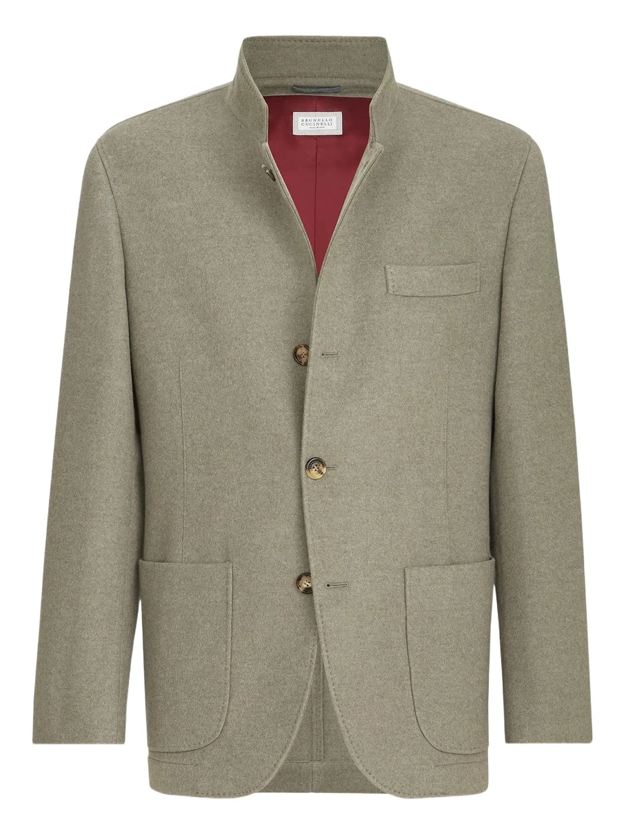 Brunello Cucinelli Men's Lightweight Water-Resistant Cashmere Outerwear Blazer | Thumbnail 1 Brunello Cucinelli Men's Lightweight Water-Resistant Cashmere Outerwear Blazer | Thumbnail 1