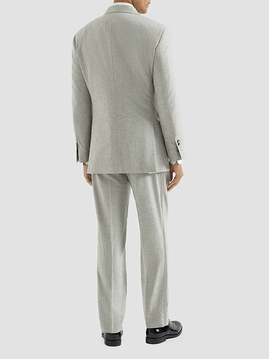 Brunello Cucinelli Men's Cashmere and Silk Lightweight Flannel Tuxedo | Thumbnail 3