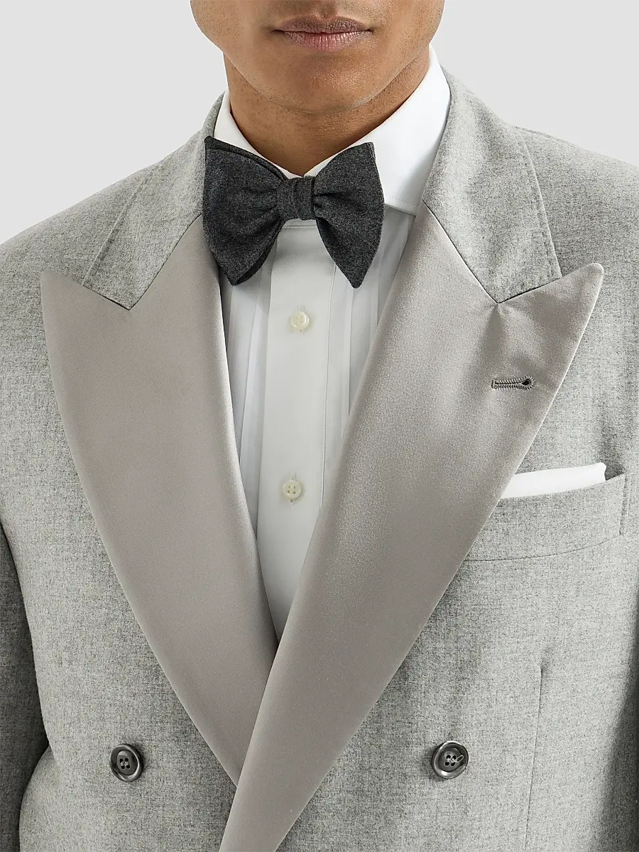 Brunello Cucinelli Men's Cashmere and Silk Lightweight Flannel Tuxedo | Thumbnail 4