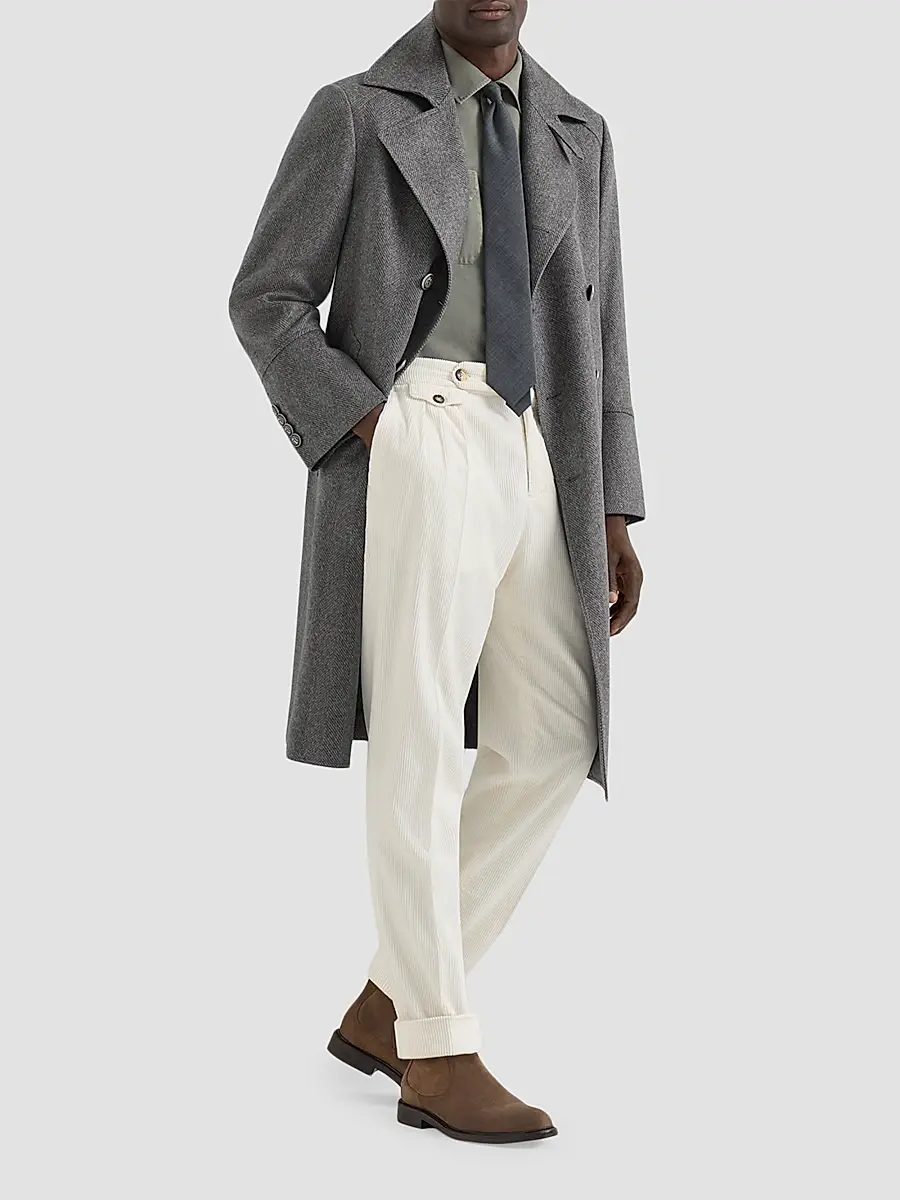 Brunello Cucinelli Men's Garment-Dyed Overshirt in Cotton Gabardine - Military | Thumbnail 6 Brunello Cucinelli Men's Garment-Dyed Overshirt in Cotton Gabardine - Military | Thumbnail 6
