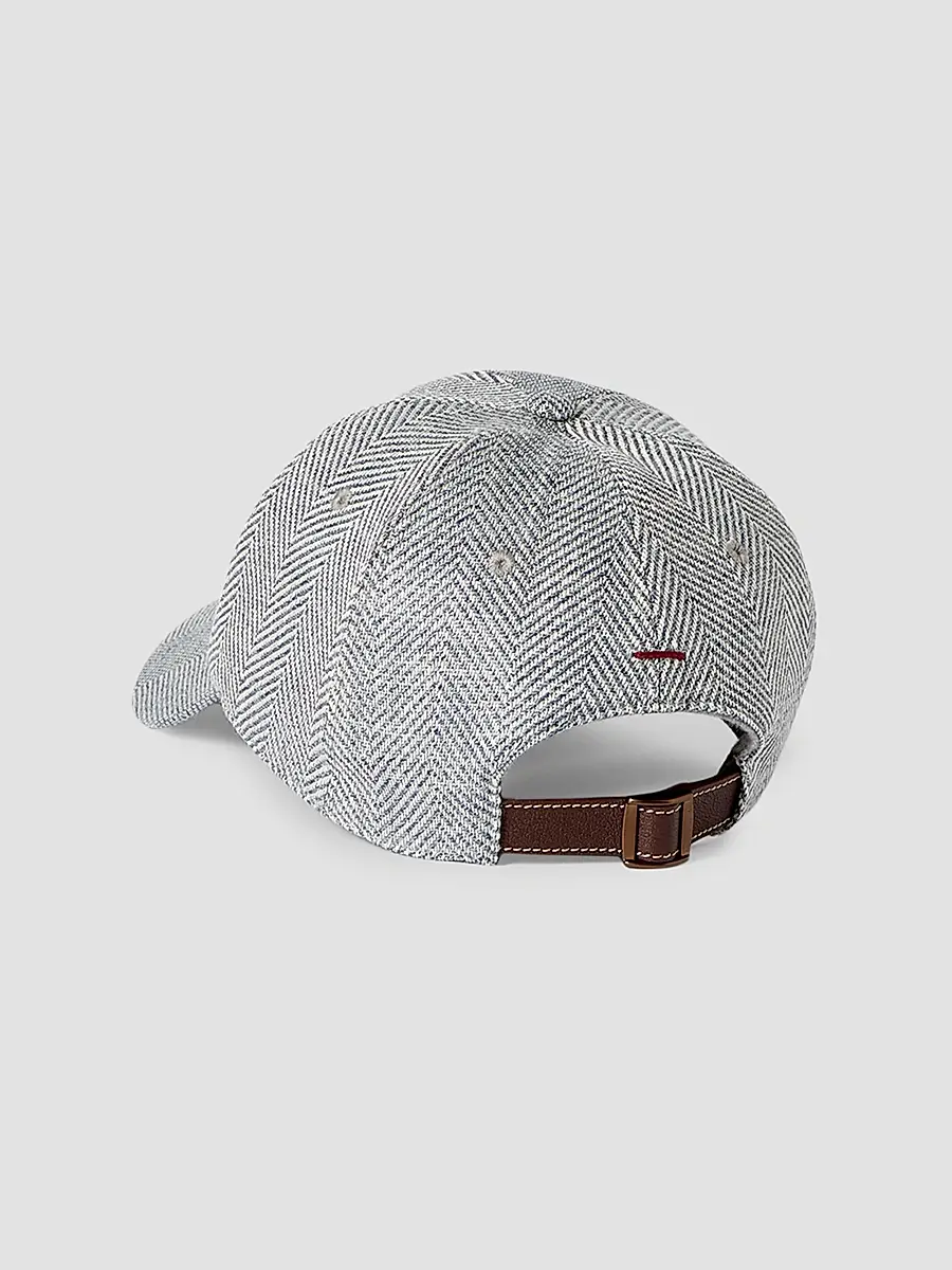 Brunello Cucinelli Men's Alpaca, Wool and Silk Chevron Baseball Cap | Thumbnail 2 Brunello Cucinelli Men's Alpaca, Wool and Silk Chevron Baseball Cap | Thumbnail 2