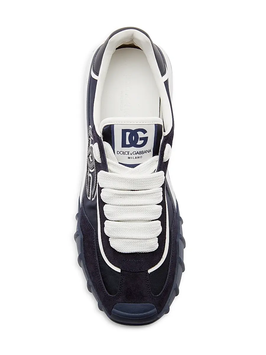 Dolce & Gabbana Men's New NY Leather-Blend Low-Top Sneakers | Thumbnail 4 Dolce & Gabbana Men's New NY Leather-Blend Low-Top Sneakers | Thumbnail 4