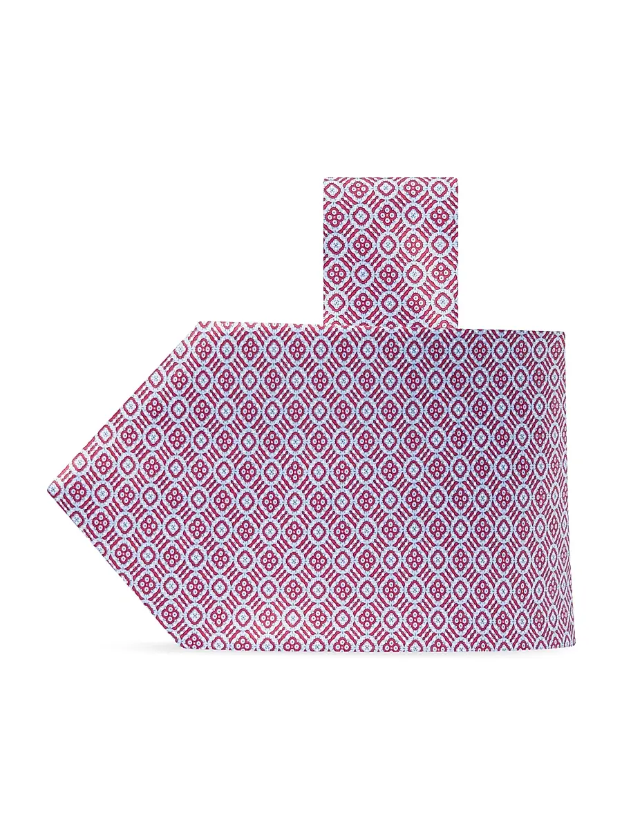 Men's Handmade Luxury Silk Tie - Red Light Blue Men's Handmade Luxury Silk Tie - Red Light Blue
