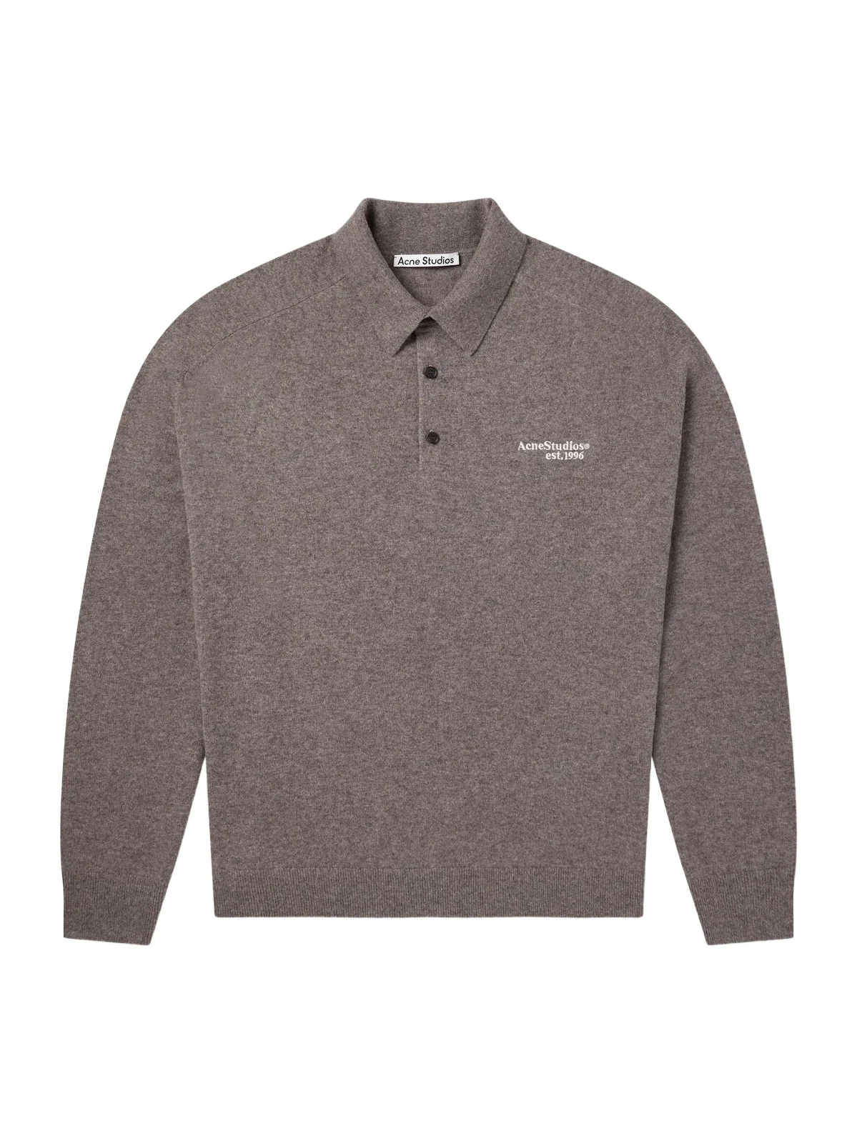 Acne Studios Oversized Logo-Embroidered Wool and Yak-Blend Polo Sweater - Men