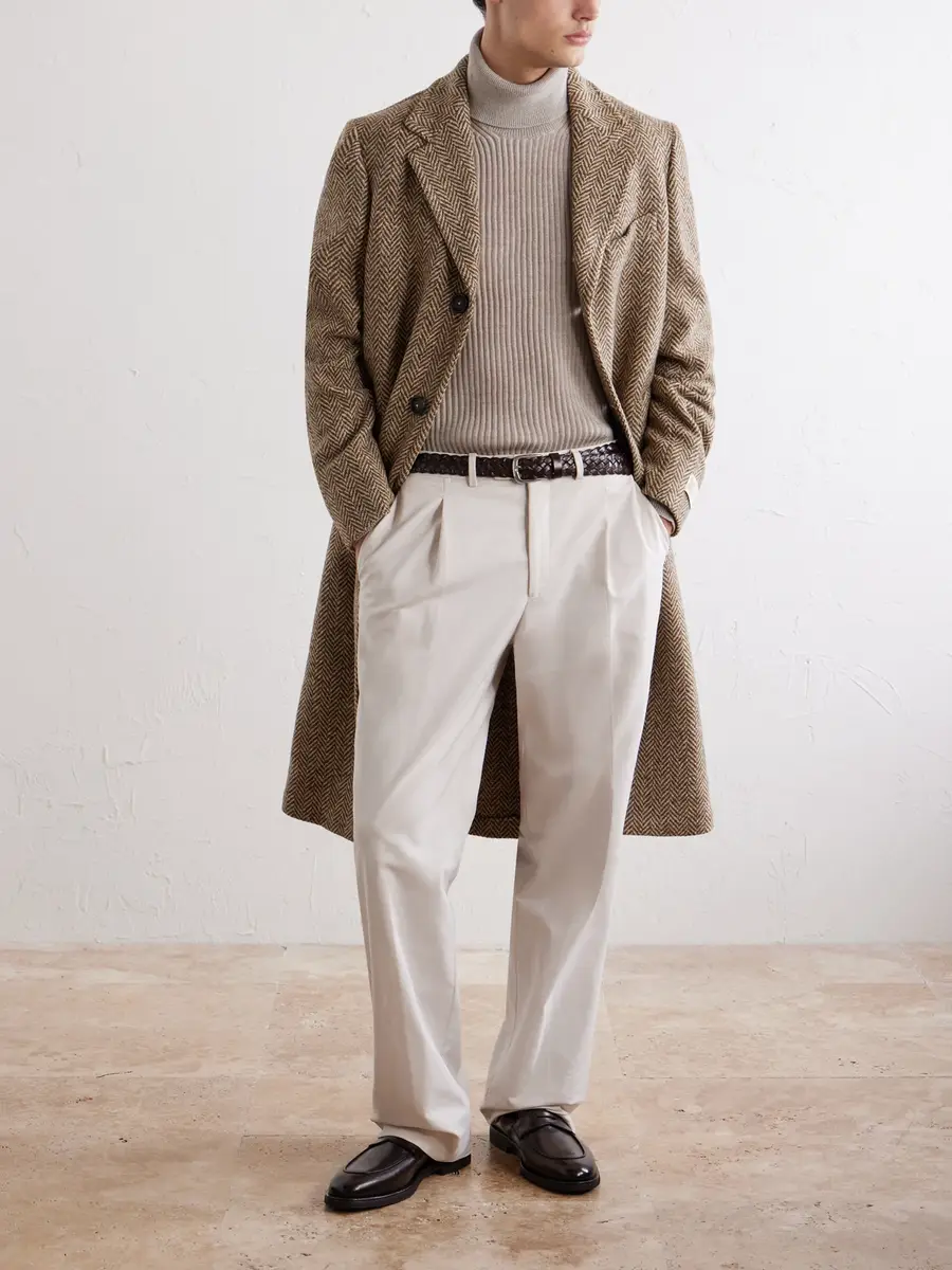 Massimo Alba Mercury Herringbone Virgin Wool Coat - Men | Thumbnail 2 Massimo Alba Mercury Herringbone Virgin Wool Coat - Men | Thumbnail 2