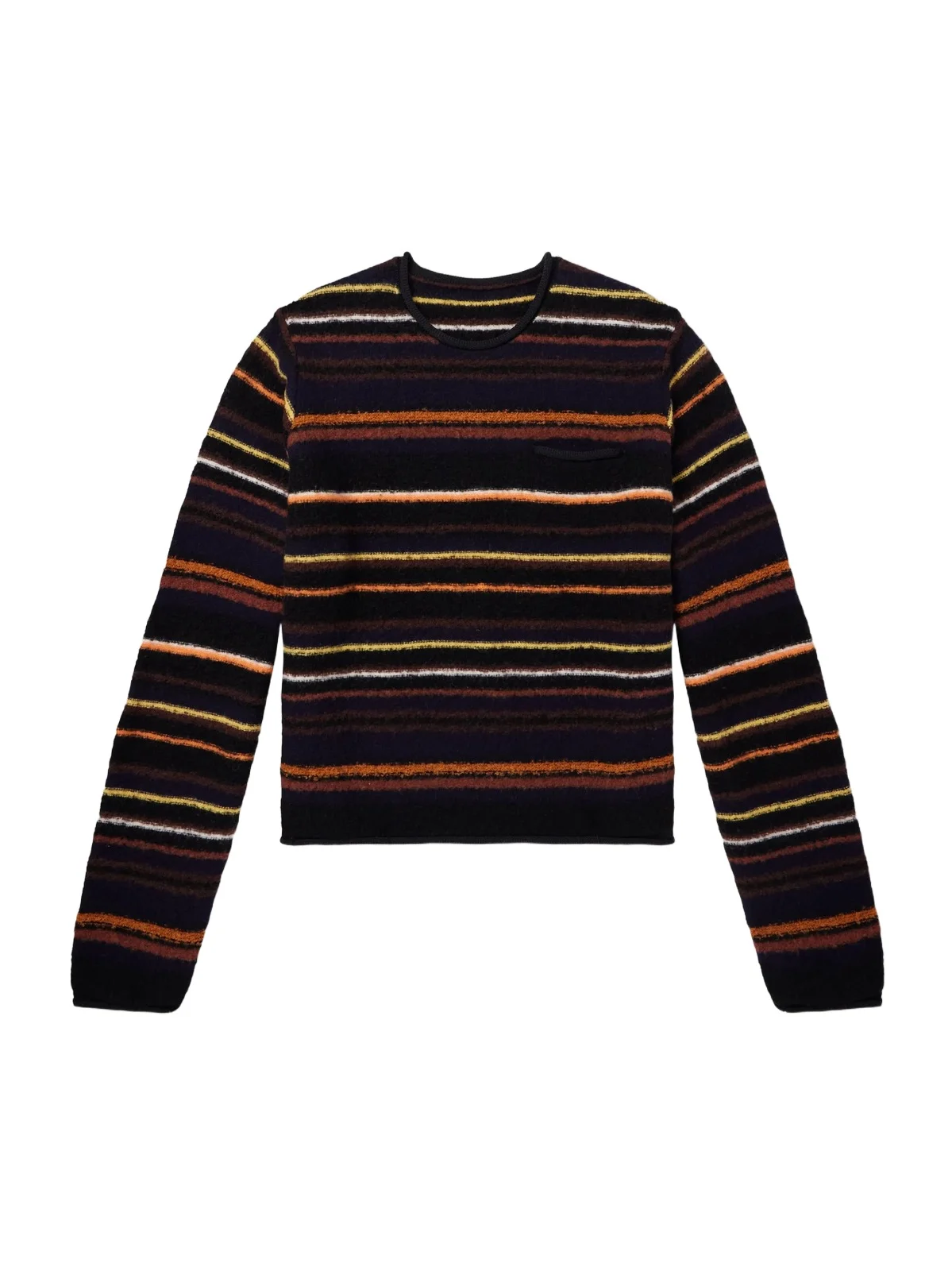Striped Wool-Blend Sweater - Men Striped Wool-Blend Sweater - Men