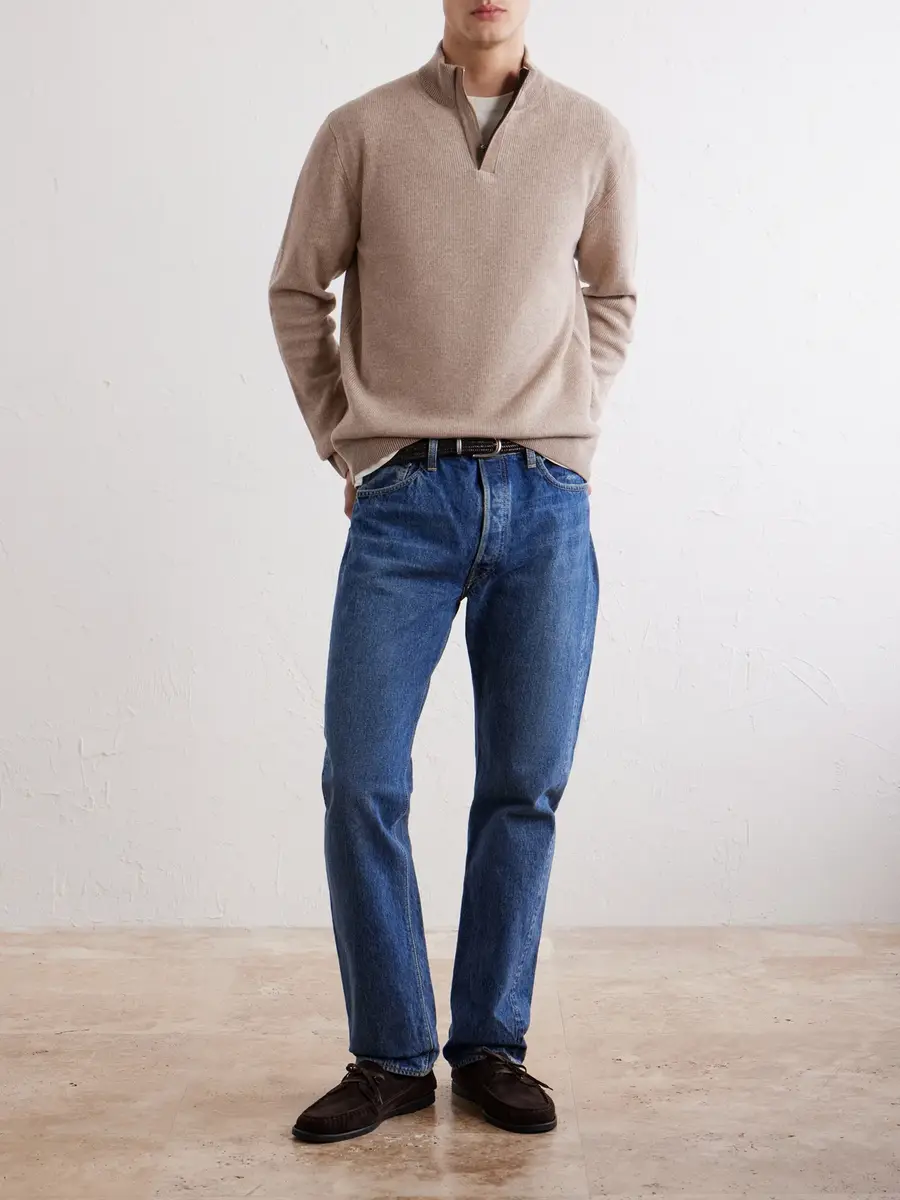 Slowear Zanone Virgin Wool Half-Zip Sweater - Men | Thumbnail 2