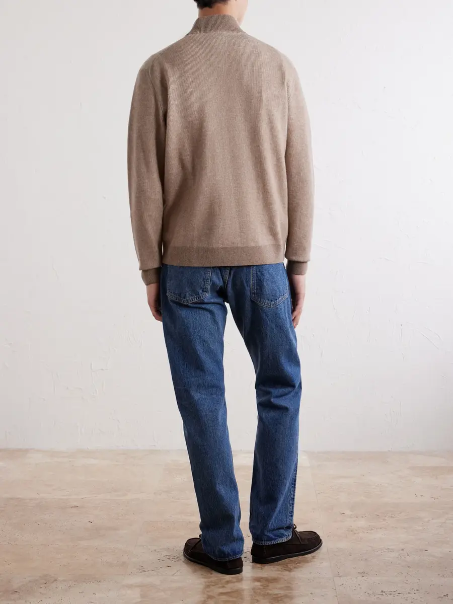 Slowear Zanone Virgin Wool Half-Zip Sweater - Men | Thumbnail 4
