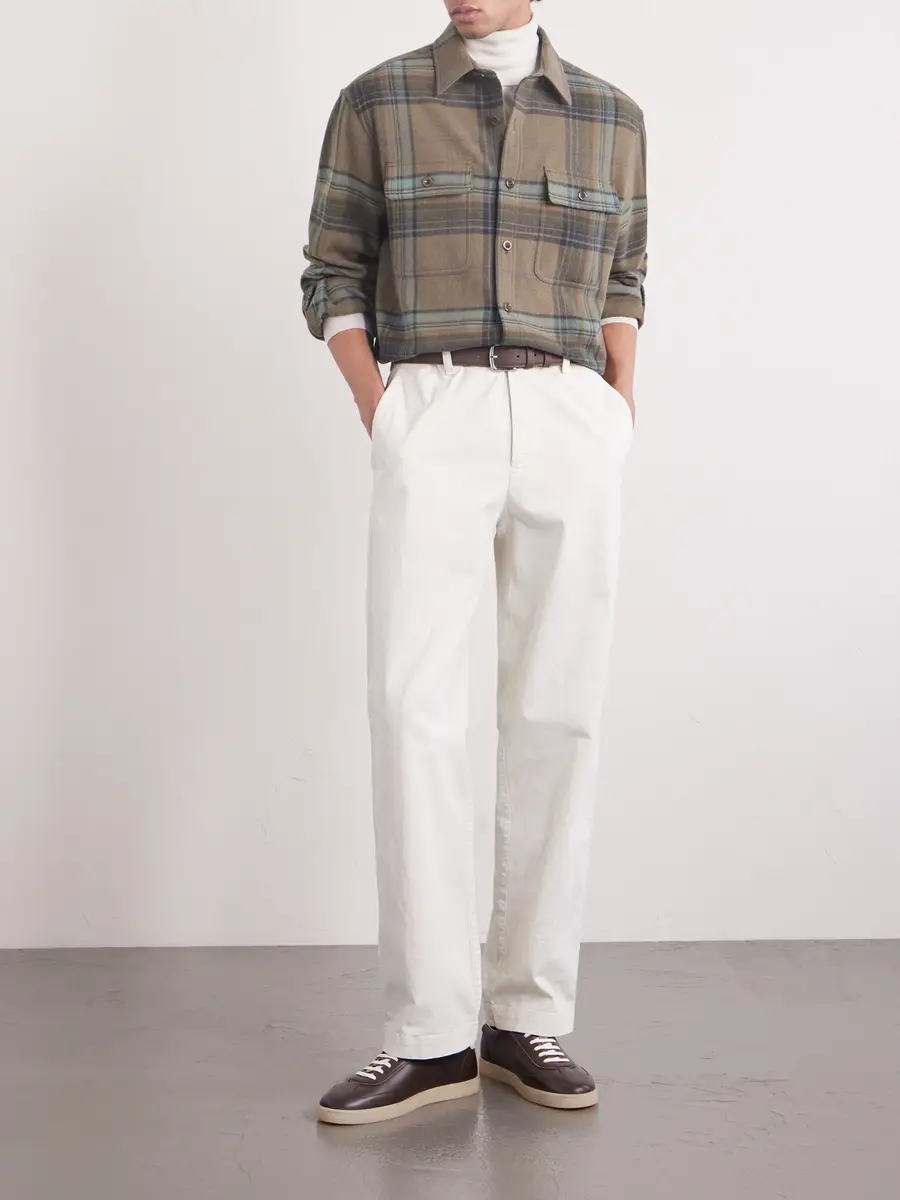 Ralph Lauren Purple Label Checked Wool and Cashmere-Blend Flannel Overshirt - Men | Thumbnail 2