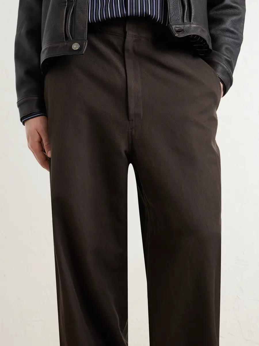 A.PRESSE Straight-Leg Cotton and Silk-Blend Trousers - Men | Thumbnail 5