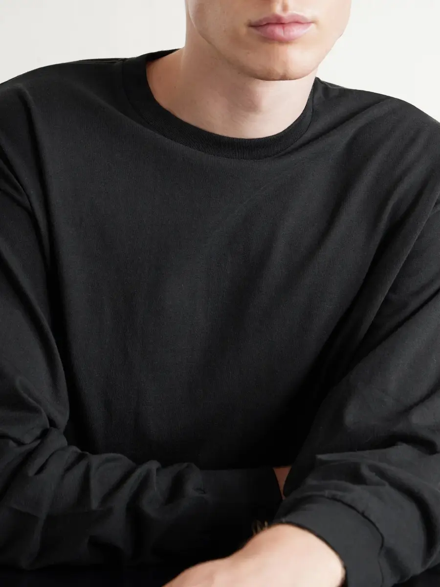 A.PRESSE Cotton and Cashmere-Blend T-Shirt - Men | Thumbnail 5
