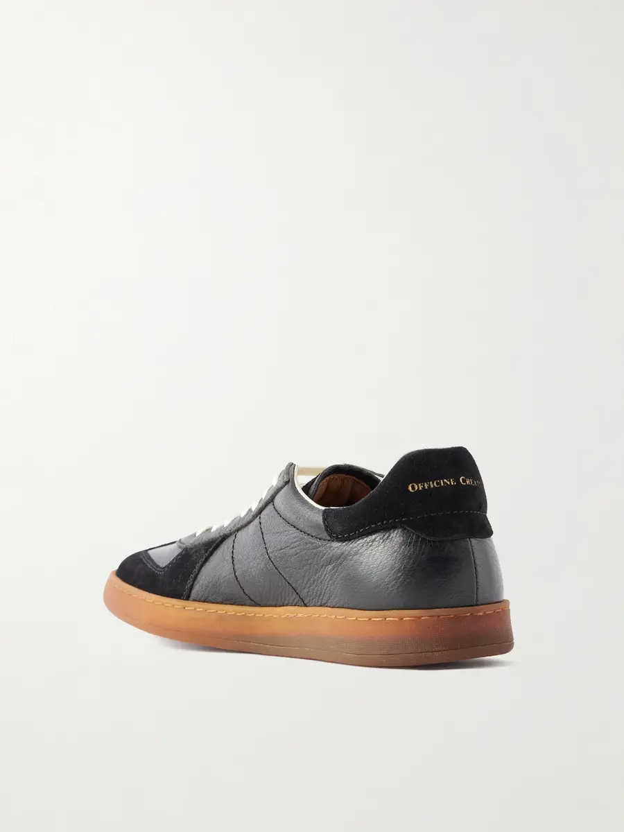 Officine Creative Militia 002 Suede-Trimmed Leather Sneakers - Men | Thumbnail 4 Officine Creative Militia 002 Suede-Trimmed Leather Sneakers - Men | Thumbnail 4