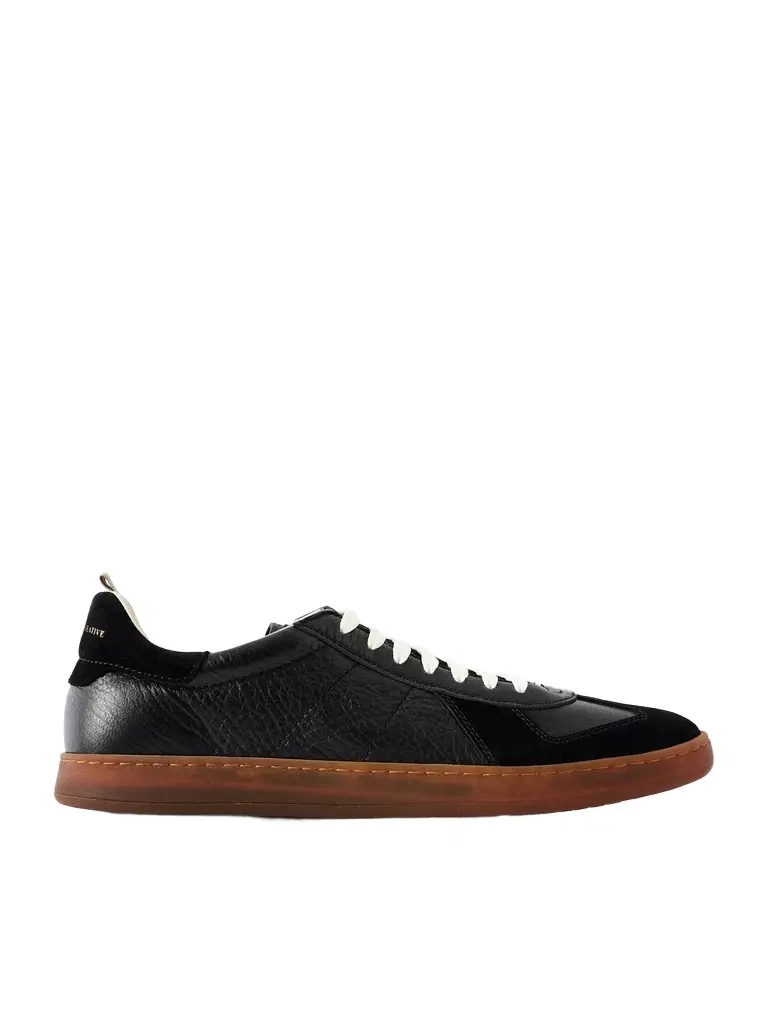 Officine Creative Militia 002 Suede-Trimmed Leather Sneakers - Men | Image 1 Officine Creative Militia 002 Suede-Trimmed Leather Sneakers - Men | Image 1