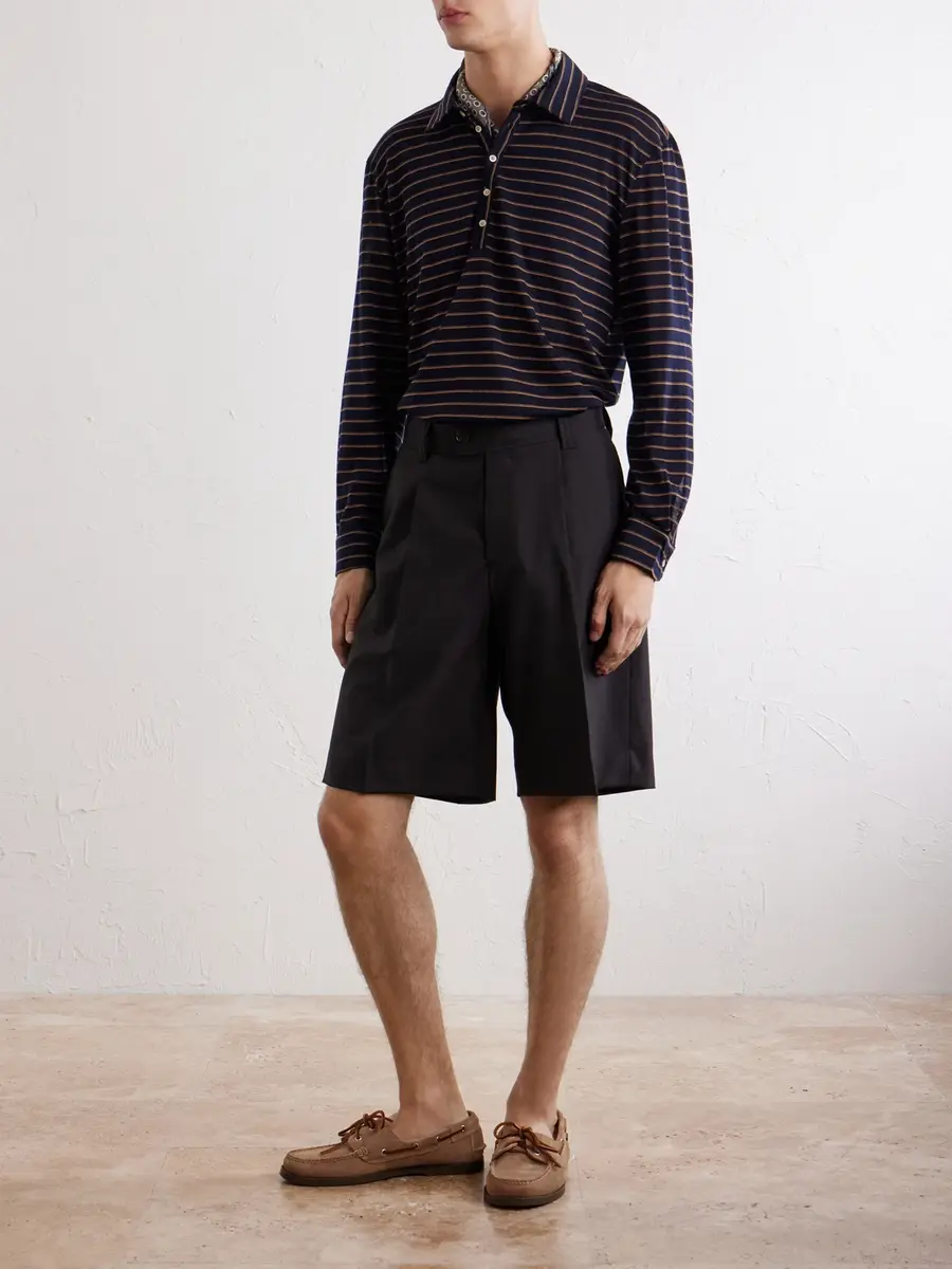 Massimo Alba Raya Striped Cotton-Jersey Polo Shirt - Men | Thumbnail 2