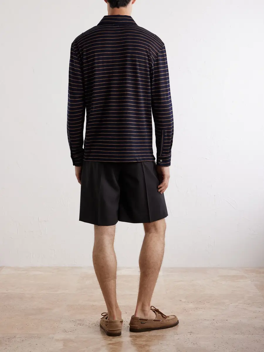 Massimo Alba Raya Striped Cotton-Jersey Polo Shirt - Men | Thumbnail 4