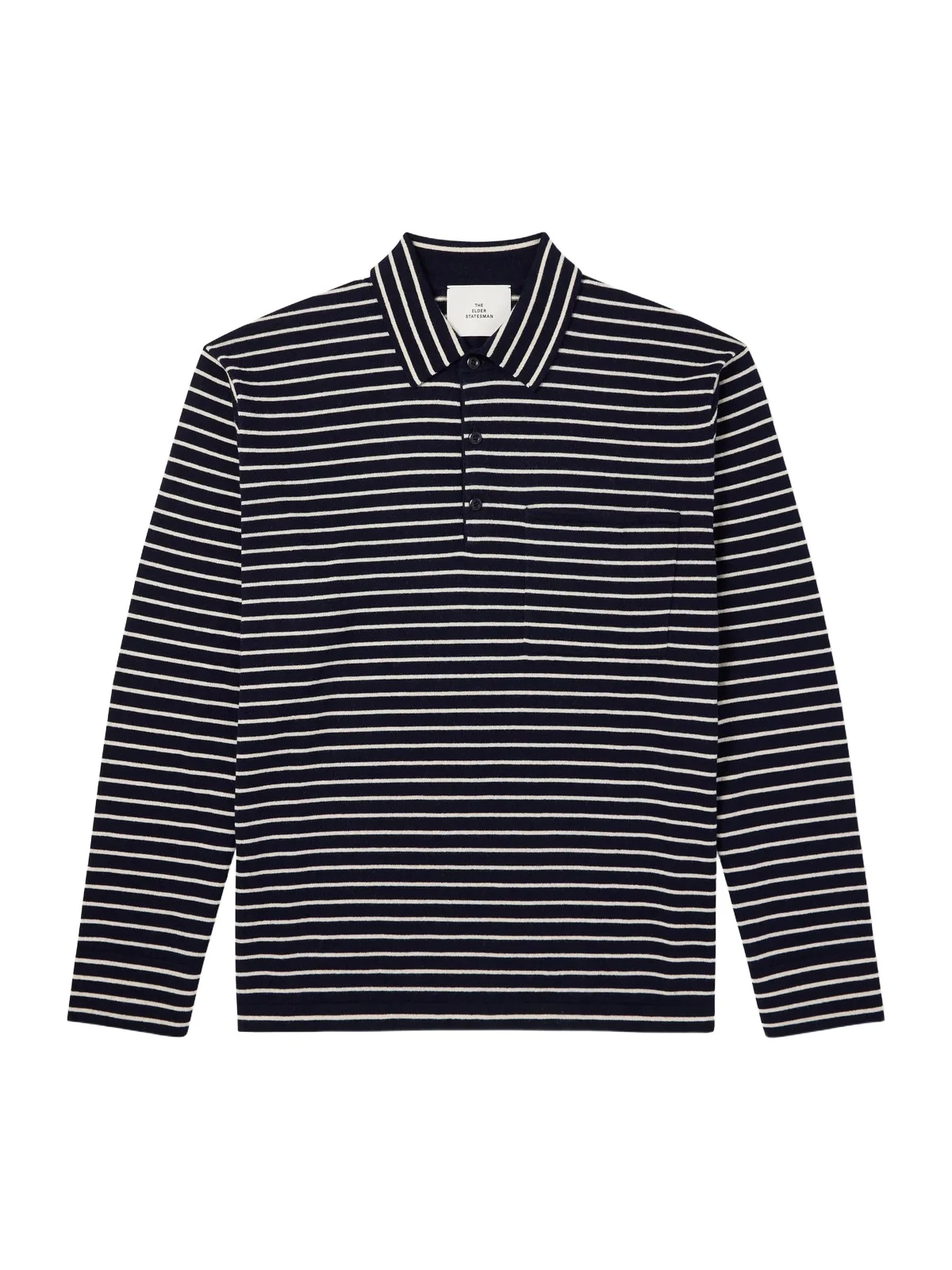Striped Cashmere Polo Shirt - Men