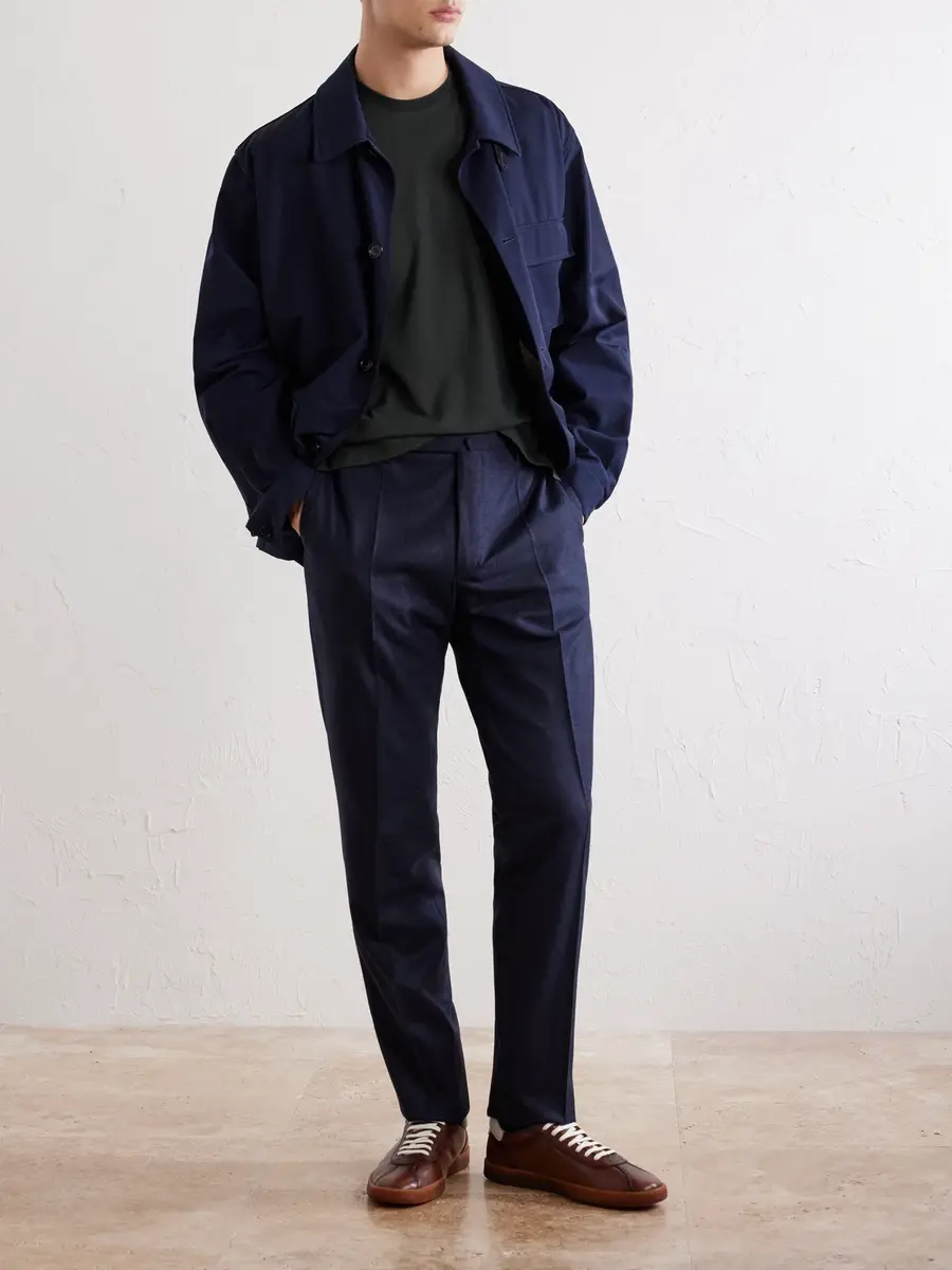 Slowear Straight-Leg Wool and Cashmere-Blend Trousers - Men | Thumbnail 2