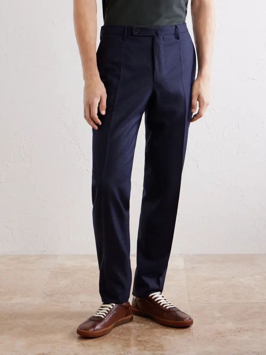Slowear Straight-Leg Wool and Cashmere-Blend Trousers - Men | Thumbnail 3