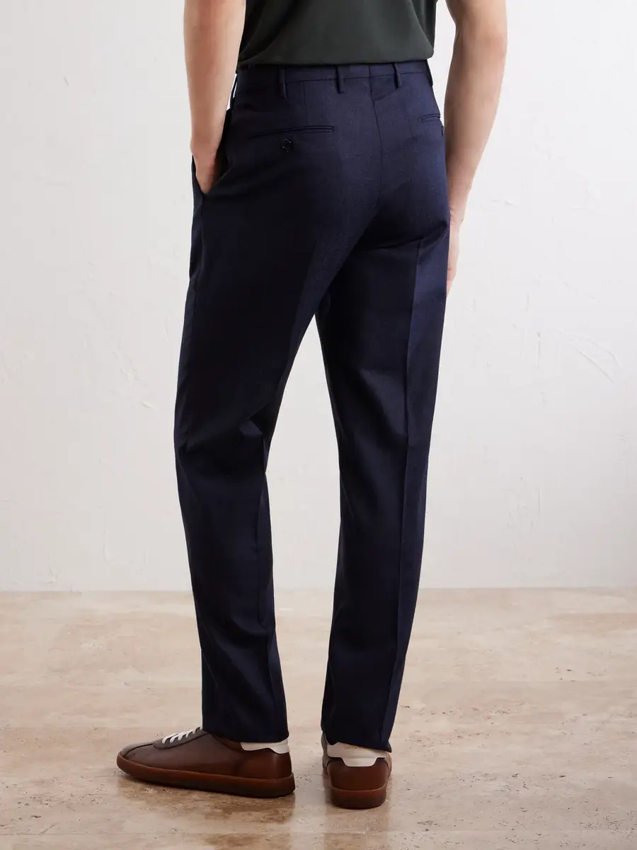 Slowear Straight-Leg Wool and Cashmere-Blend Trousers - Men | Thumbnail 4