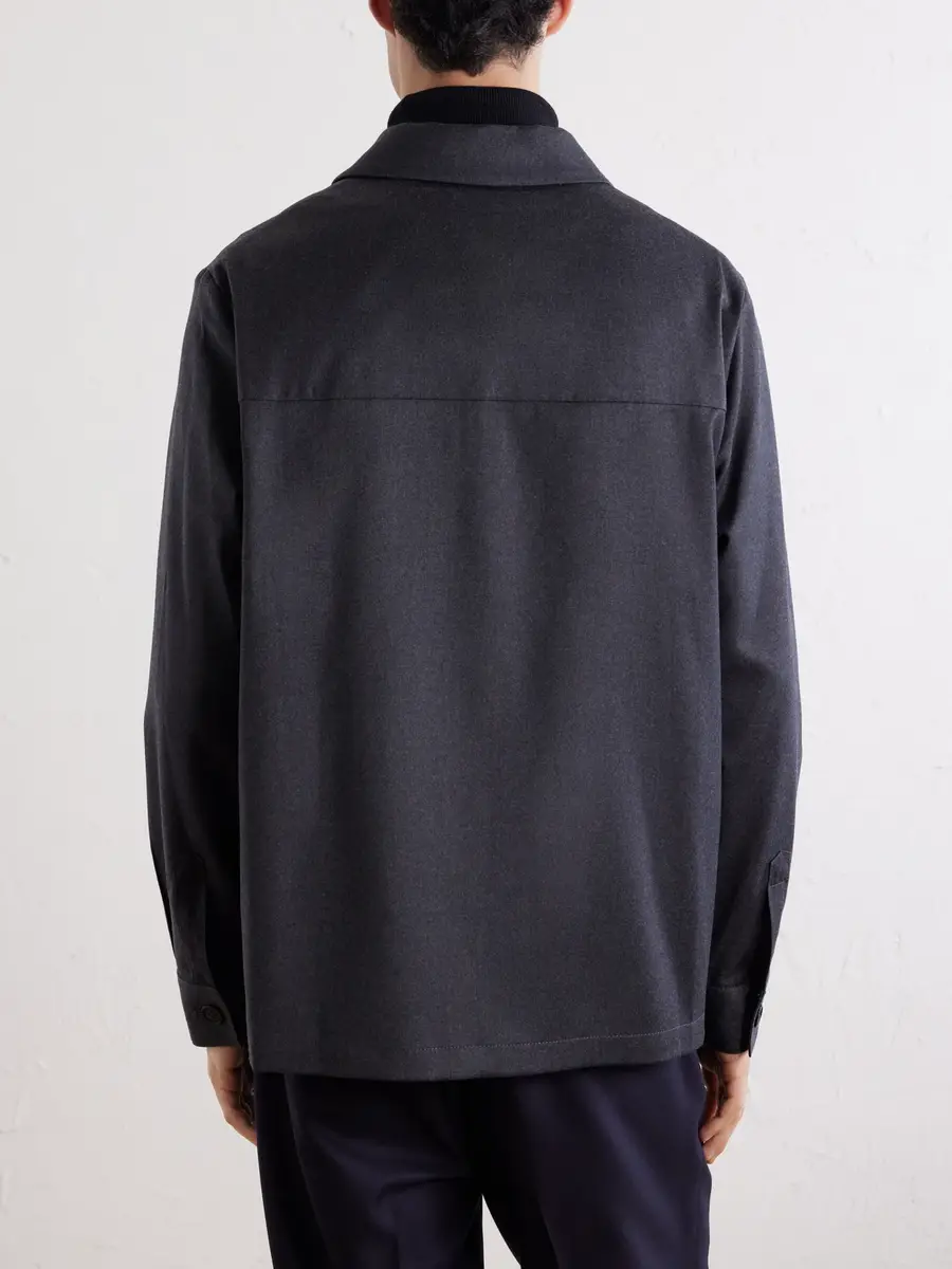 Slowear Stretch-Wool Flannel Overshirt - Men | Thumbnail 4 Slowear Stretch-Wool Flannel Overshirt - Men | Thumbnail 4