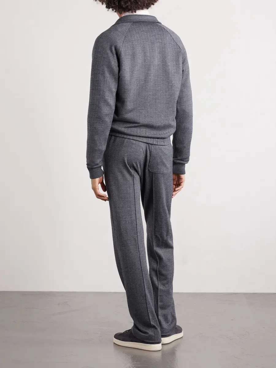 Tom Ford Herringbone Cotton, Wool and Silk-Blend Jacket - Men | Thumbnail 4 Tom Ford Herringbone Cotton, Wool and Silk-Blend Jacket - Men | Thumbnail 4