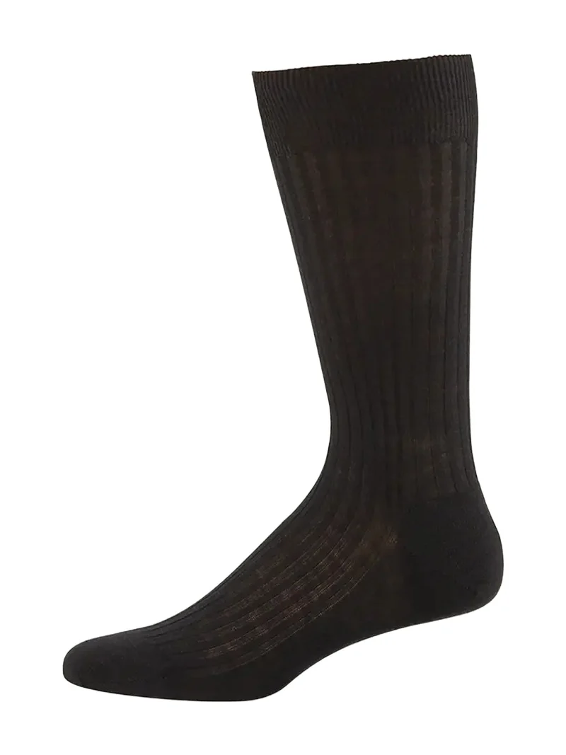 Pantherella Men's Laburnum Ribbed Wool Mid-Calf Socks