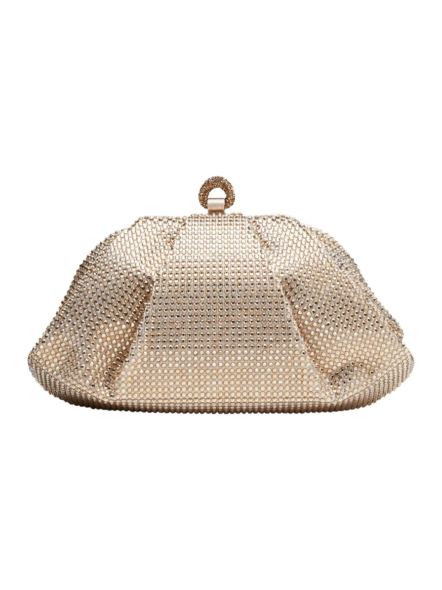 Judith Leiber Couture Gemma Pleated Crystal Clutch Bag