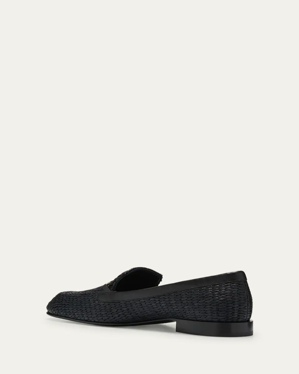Victoria Beckham Raffia Metal-Strap Easy Loafers | Thumbnail 4 Victoria Beckham Raffia Metal-Strap Easy Loafers | Thumbnail 4