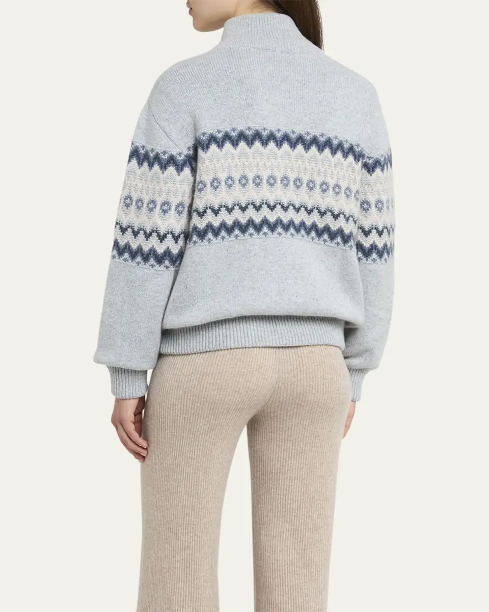 Loro Piana Alpe Pile Cashmere GG 5 Bomber Sweater | Thumbnail 3