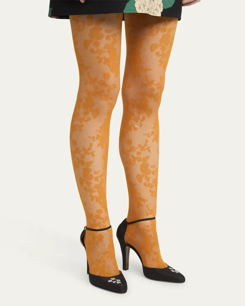 Valentino Garavani Hi Dolly Daisy Embroidered Satin Pumps | Thumbnail 2 Valentino Garavani Hi Dolly Daisy Embroidered Satin Pumps | Thumbnail 2