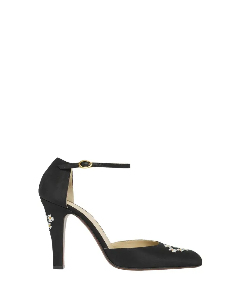 Valentino Garavani Hi Dolly Daisy Embroidered Satin Pumps